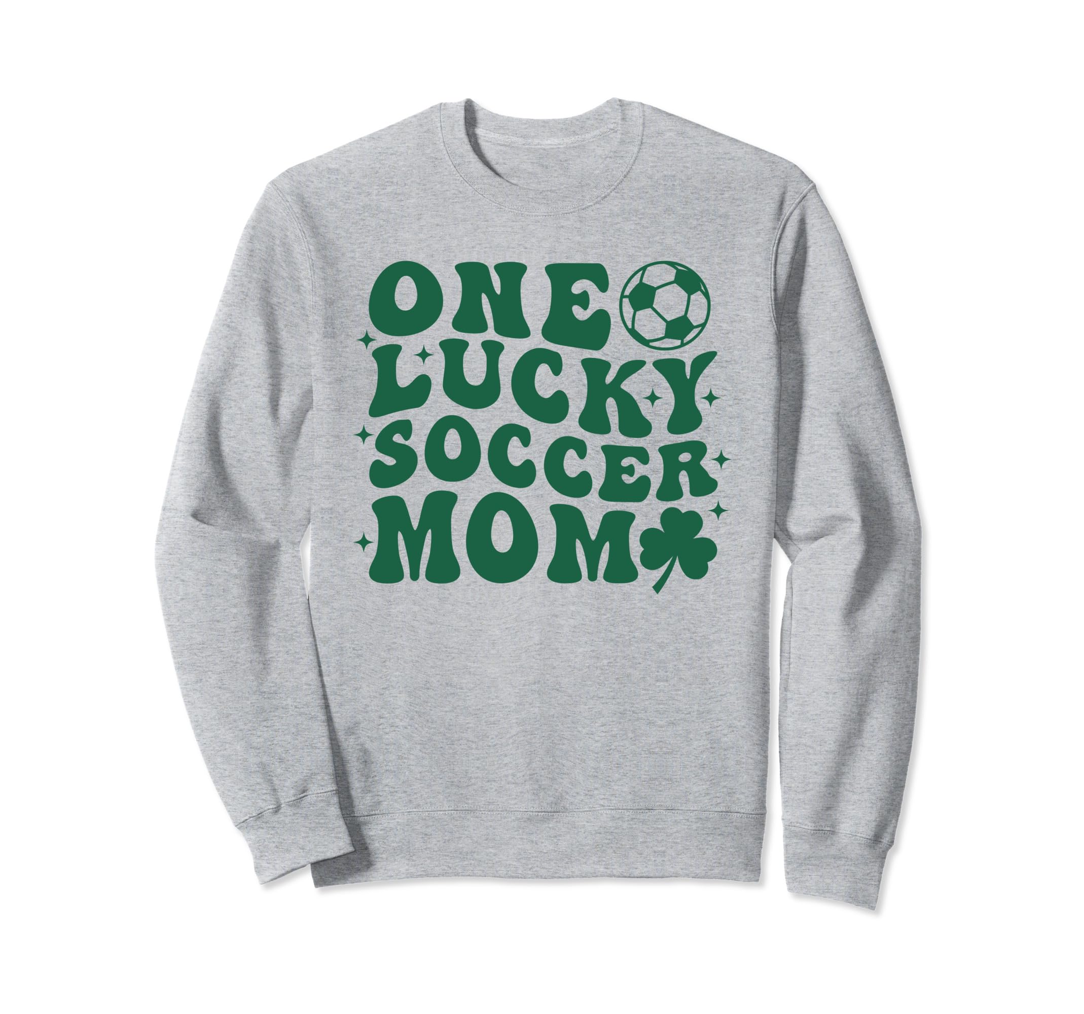 One Lucky Soccer Mom St Patricks Day Sweatshirt - Minimalist Print Unisex