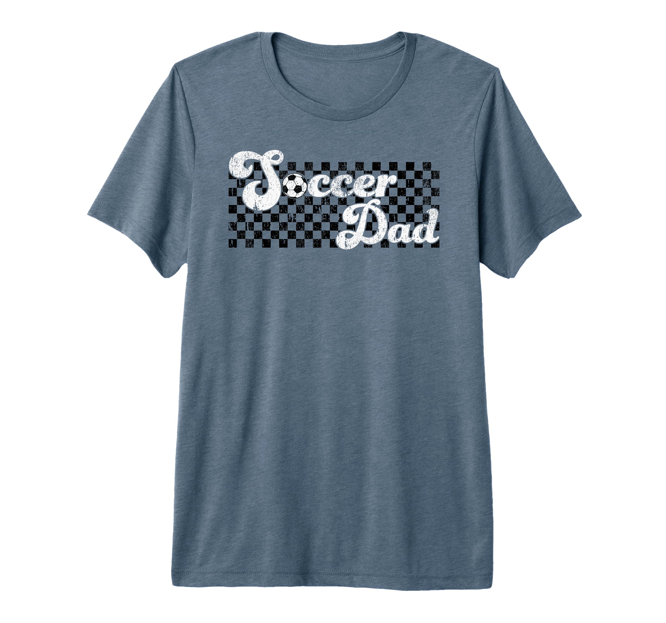 Soccer Dad Daddy Checkered Soccer T-Shirt - Custom Art Print Unisex