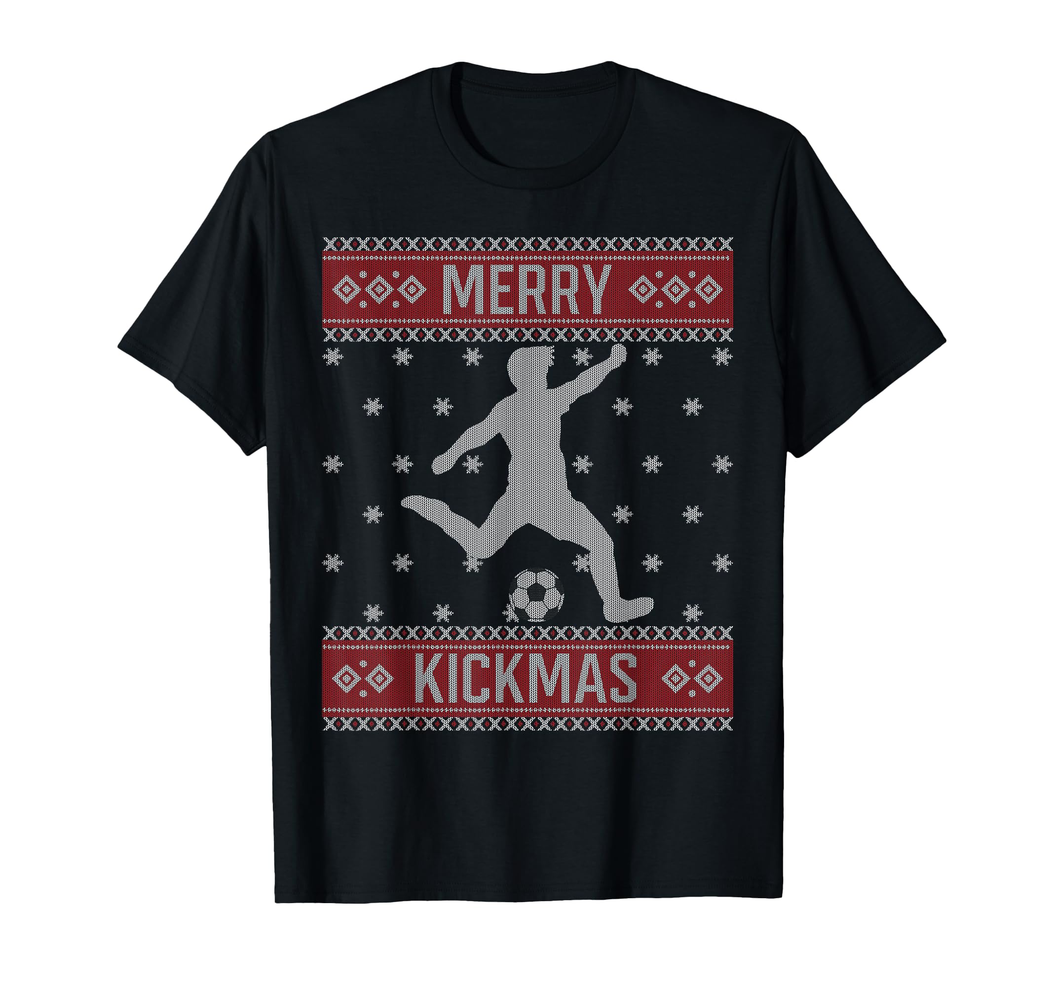 Soccer Merry Kickmas Ball Sport Player T-Shirt - Trendy Graphic Unisex