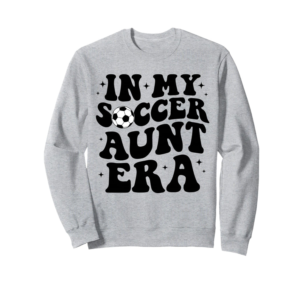 My Soccer Aunt Era Groovy Soccer Sweatshirt - Aesthetic Graphic for Adults