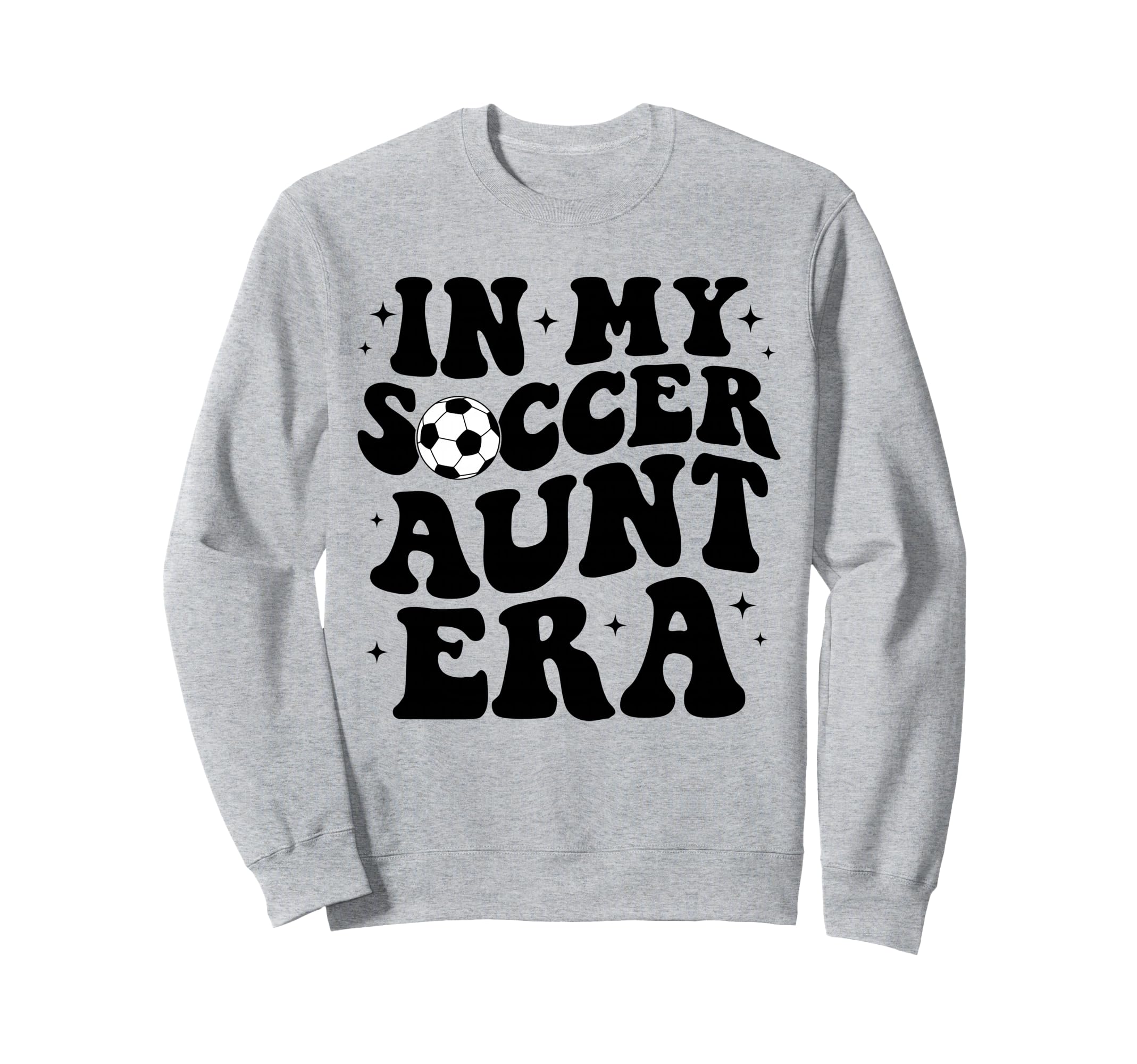 My Soccer Aunt Era Groovy Soccer Sweatshirt - Aesthetic Graphic for Adults
