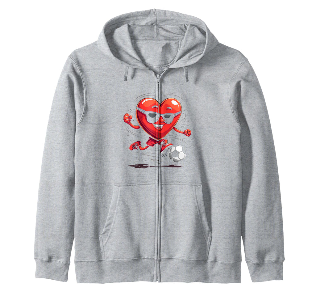 Heart Soccer Cartoon Gift T-Shirt - Streetwear Style Unisex