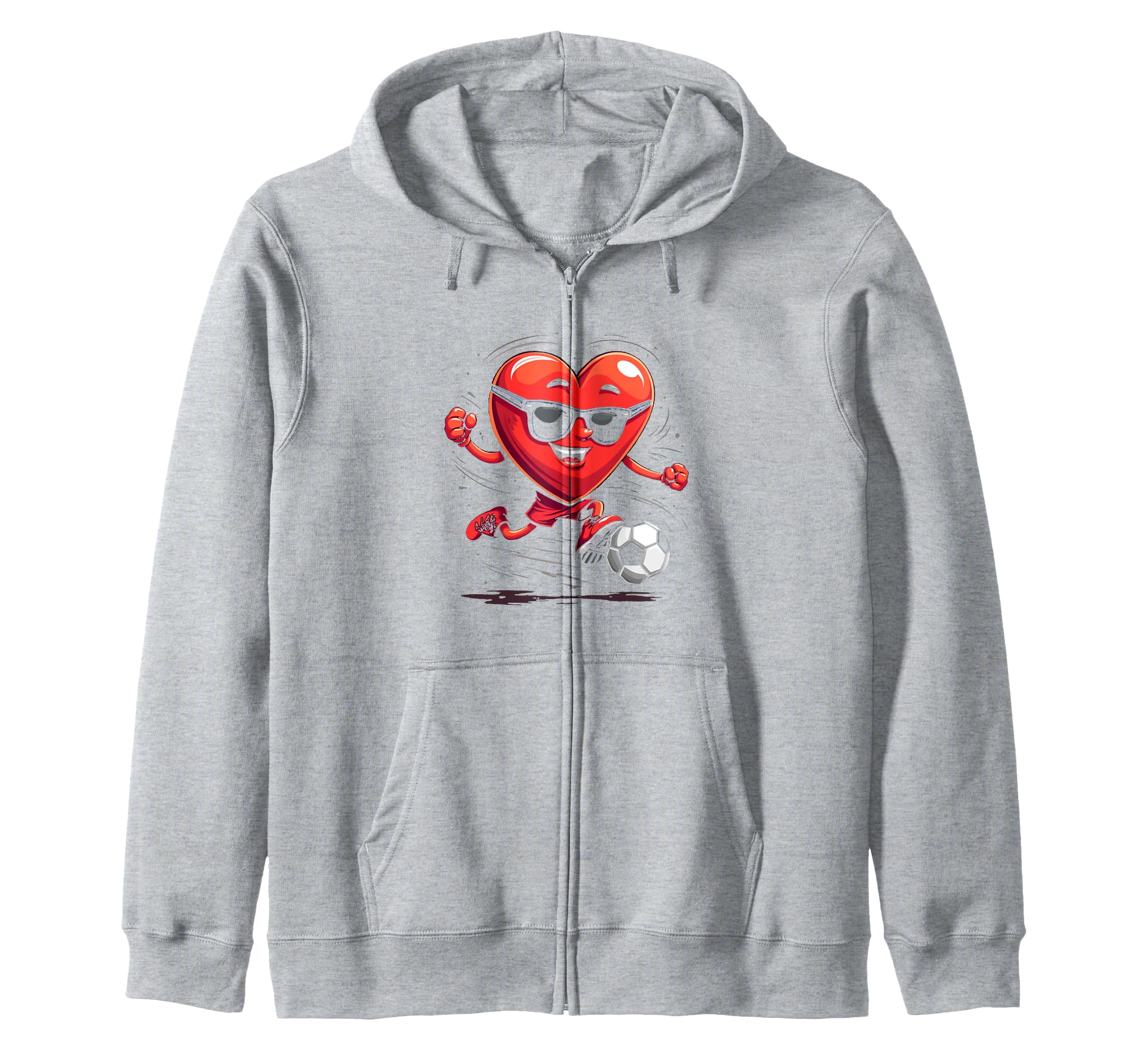 Heart Soccer Cartoon Gift T-Shirt - Streetwear Style Unisex