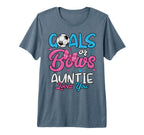 Gender Reveal Goals Or Bows T-Shirt - Casual Everyday Wear Men Women