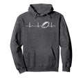 Funny Football Ball Heartbeat Fan Hoodie - Graphic Print Unisex