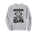 Checkered Soccer Mama Soccer Mom Sweatshirt - Trendy Graphic for Adults