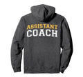 Assistant Coach Sports Trainer Back Hoodie - Unique Graphic Unisex