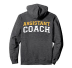 Assistant Coach Sports Trainer Back Hoodie - Unique Graphic Unisex
