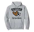Soccer Grandma Leopard Heart Funny Hoodie - Aesthetic Graphic for Adults