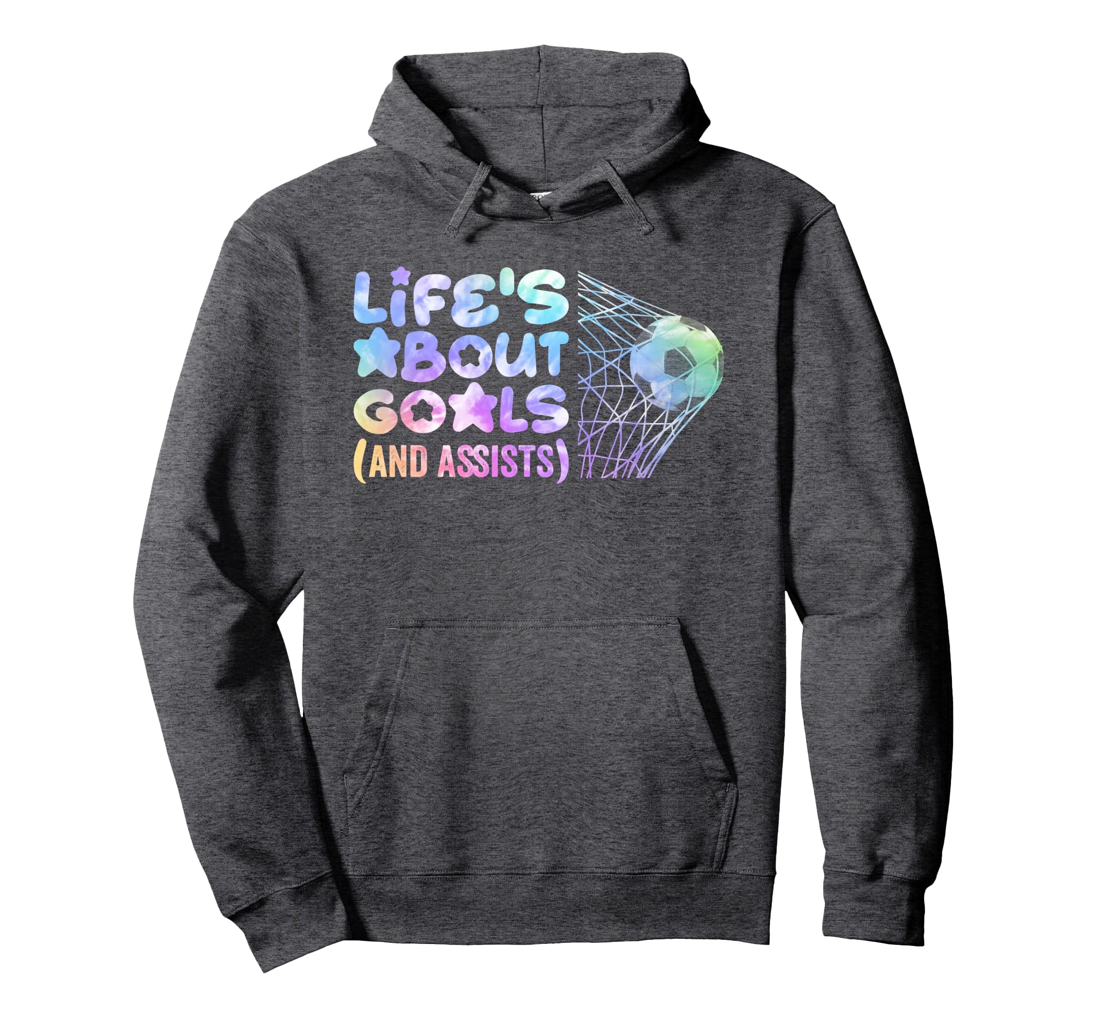 Soccer Life Is About Goals Assists Funny Hoodie - Graphic Print Unisex