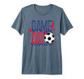 Game Day Soccer Season Blue Red T-Shirt - Casual Everyday Wear for Adults