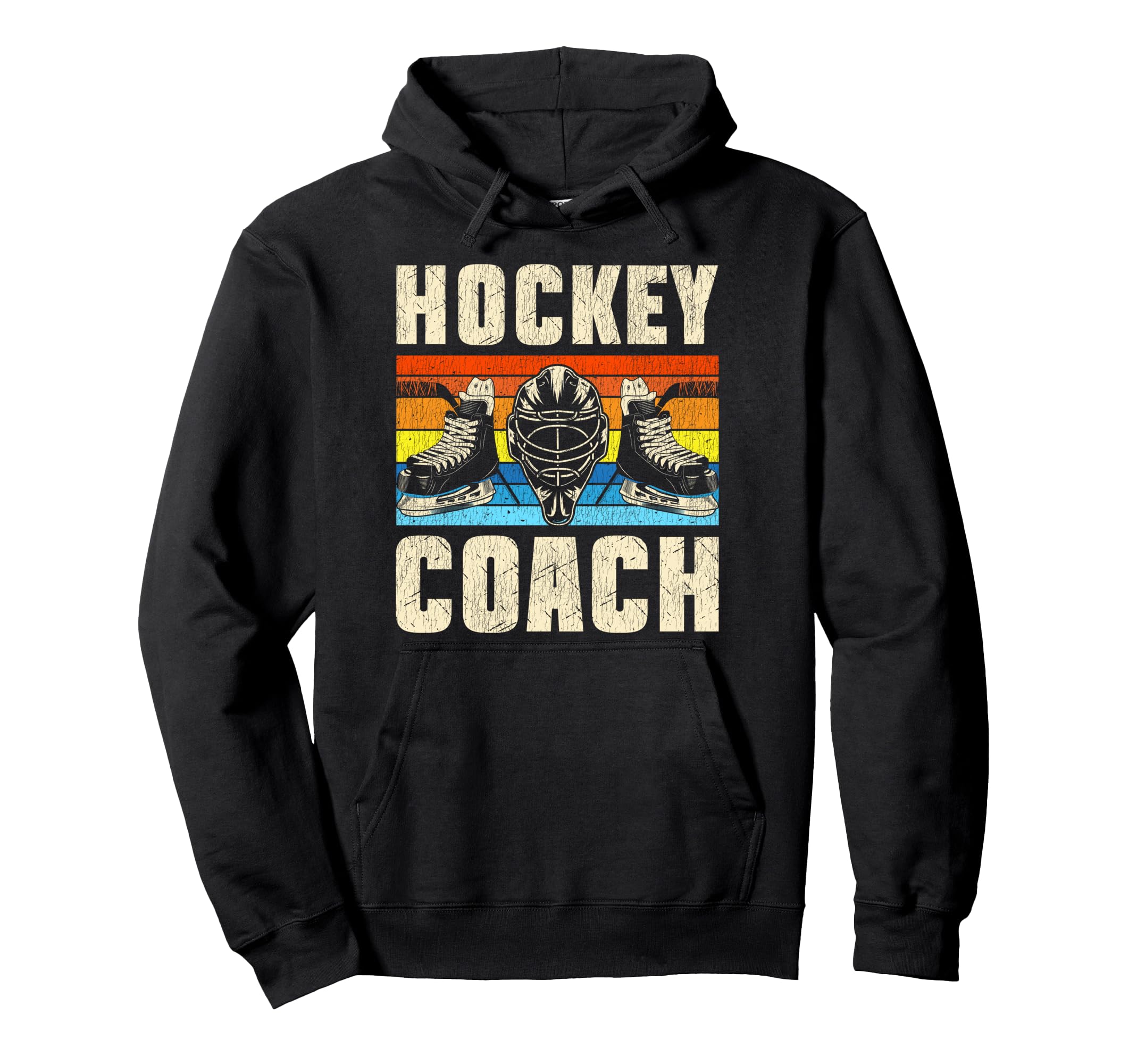 Ice Hockey Coach Goalkeeper Hockey Hoodie - Fun Novelty Design for Adults