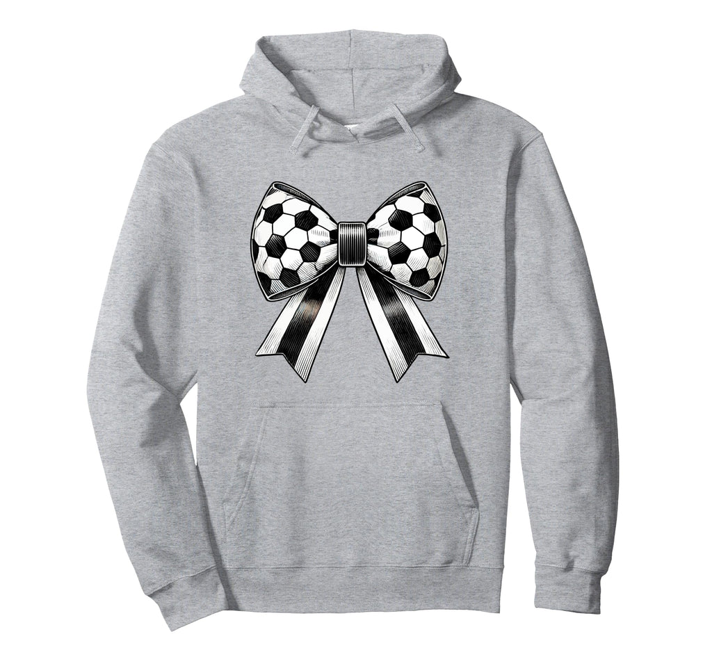 Coquette Soccer Bow Aesthetic Hoodie - Casual Everyday Wear for Adults