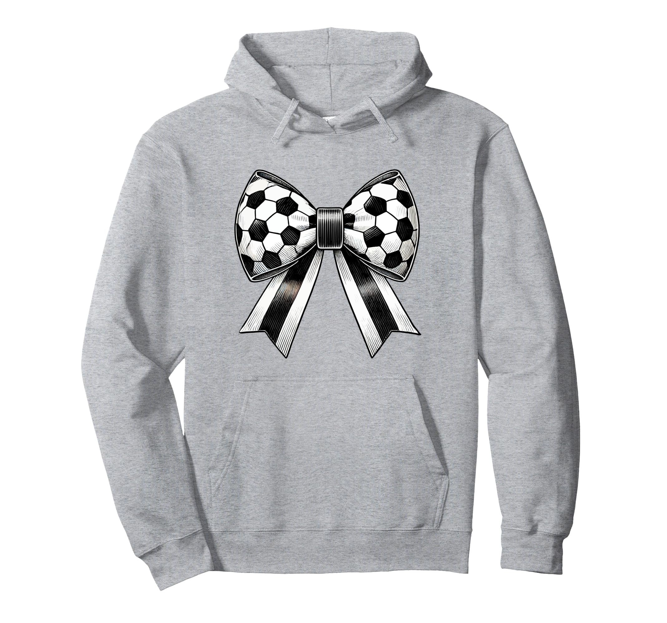 Coquette Soccer Bow Aesthetic Hoodie - Casual Everyday Wear for Adults