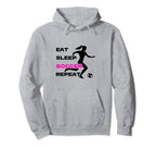 Eat Sleep Soccer Repeat Soccer Hoodie - Minimalist Print Men Women