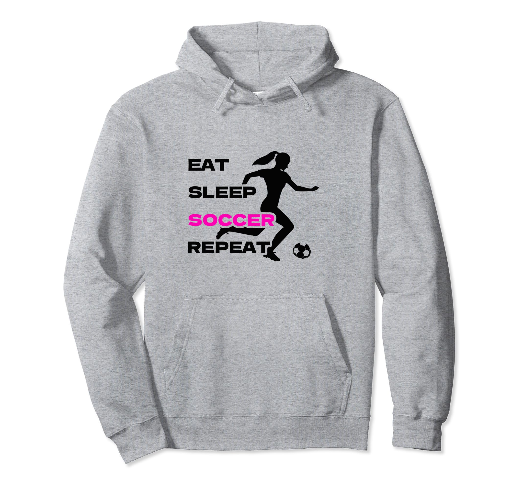 Eat Sleep Soccer Repeat Soccer Hoodie - Minimalist Print Men Women