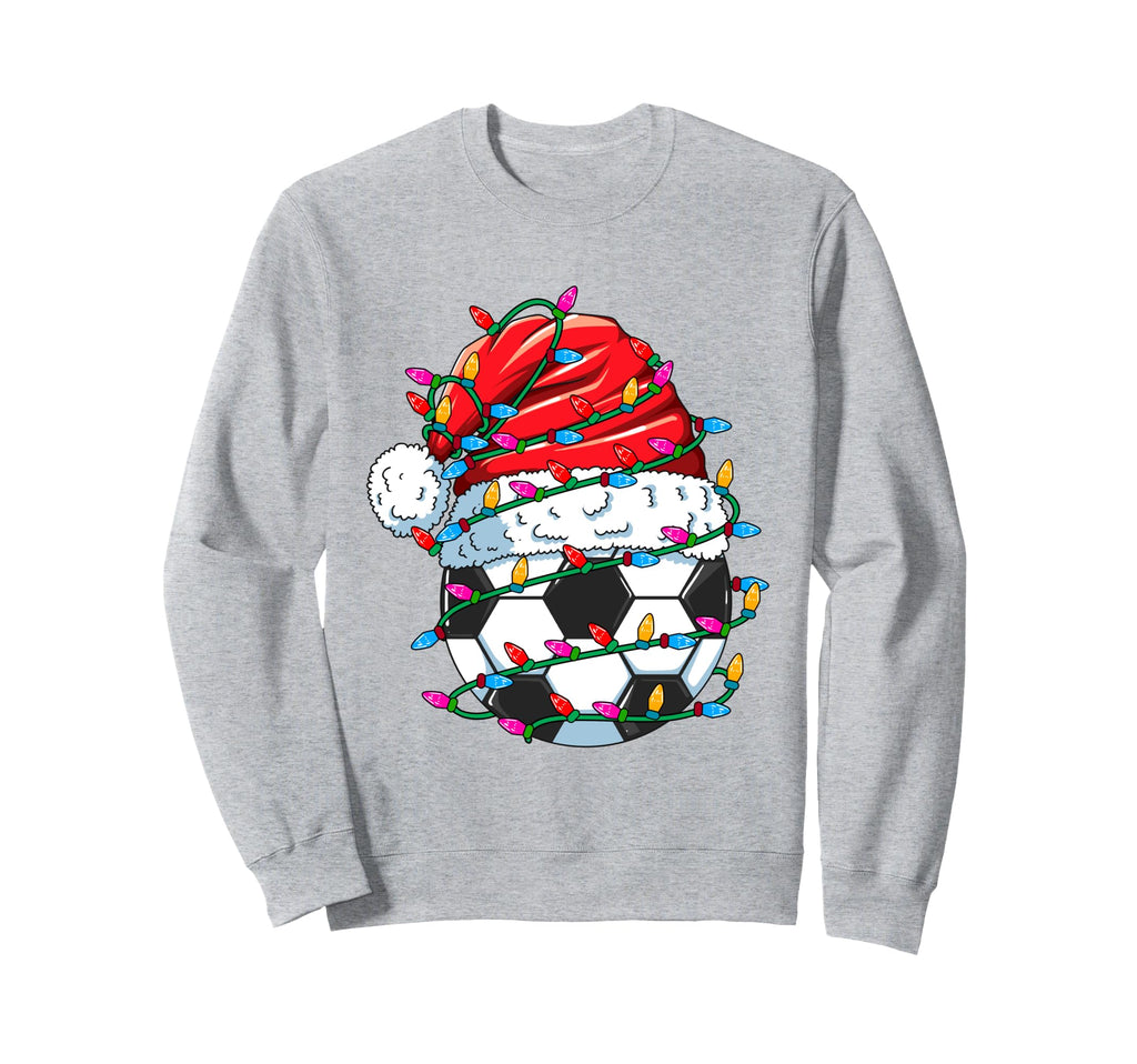 Santa Soccer Vibes Soccer Sweatshirt - Casual Everyday Wear for Adults