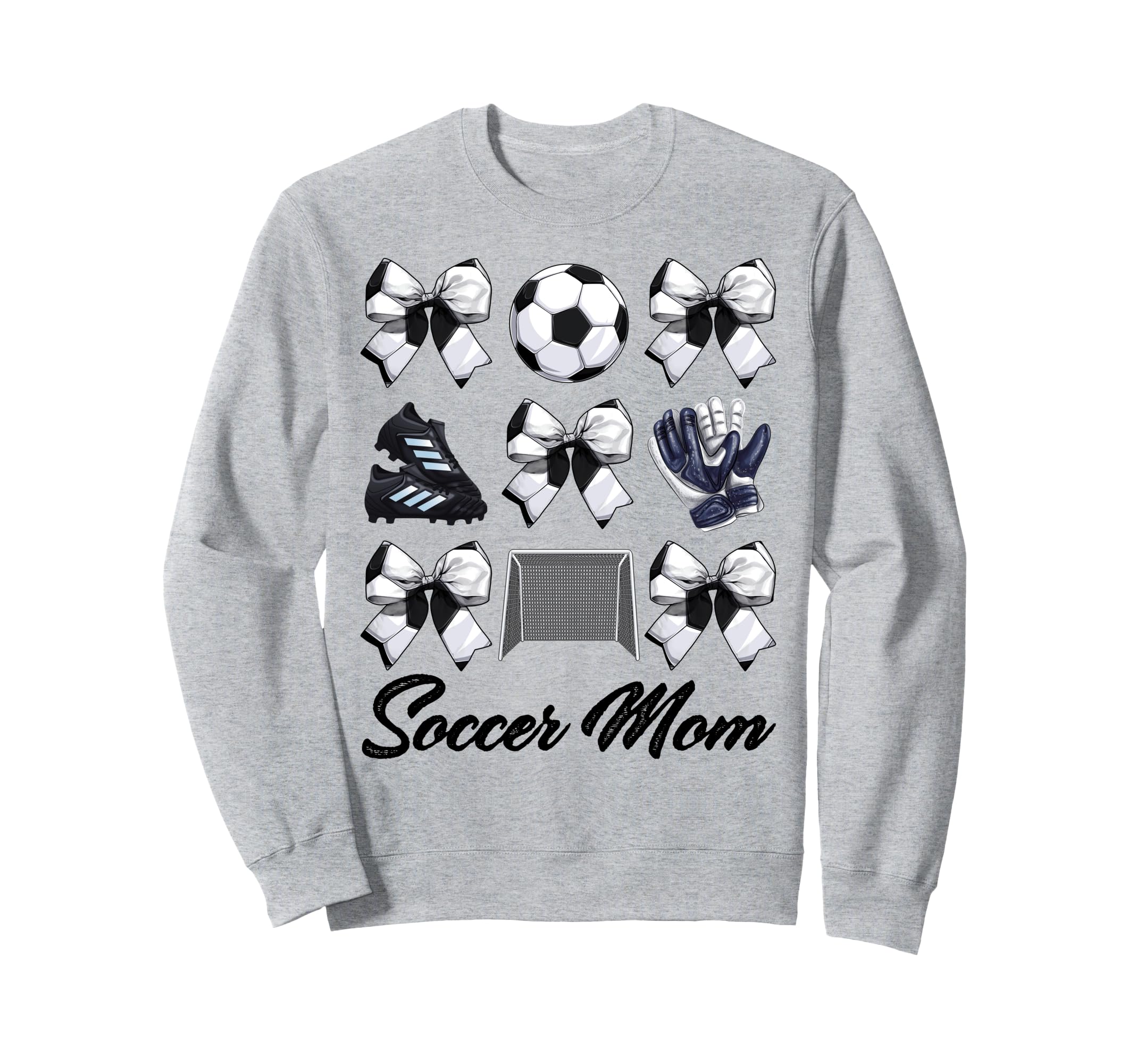 Soccer Mama Bow Soccer Mom Mommy Mothers Sweatshirt - Graphic Print Unisex