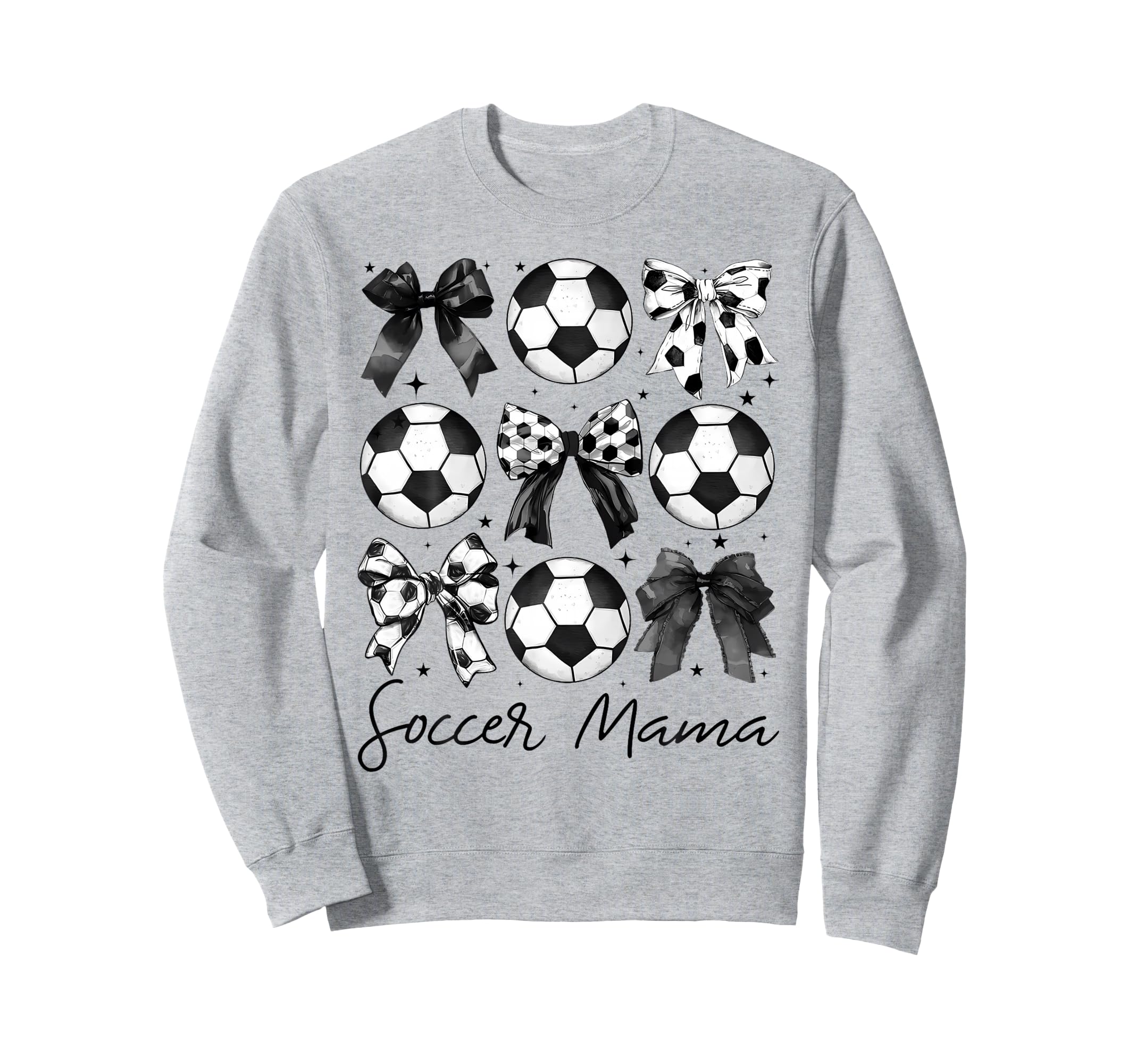 Soccer Mama Coquette Bow Soccer Mom Sweatshirt - Novelty Apparel Unisex