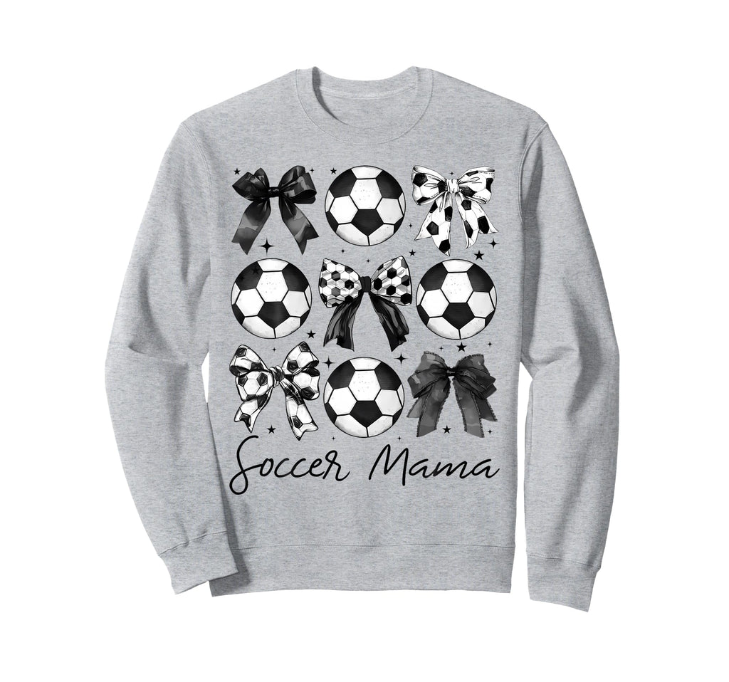 Soccer Mama Coquette Bow Soccer Mom Sweatshirt - Fun Novelty Design Unisex