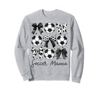 Soccer Mama Coquette Bow Soccer Mom Sweatshirt - Fun Novelty Design Unisex