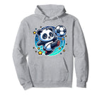 Soccer Player Panda Kicking Soccer Ball Hoodie - Trendy Graphic Unisex