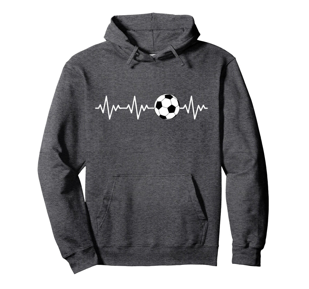 Heartbeat Soccer Hoodie - Graphic Print Men Women