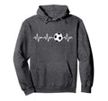 Heartbeat Soccer Hoodie - Graphic Print Men Women