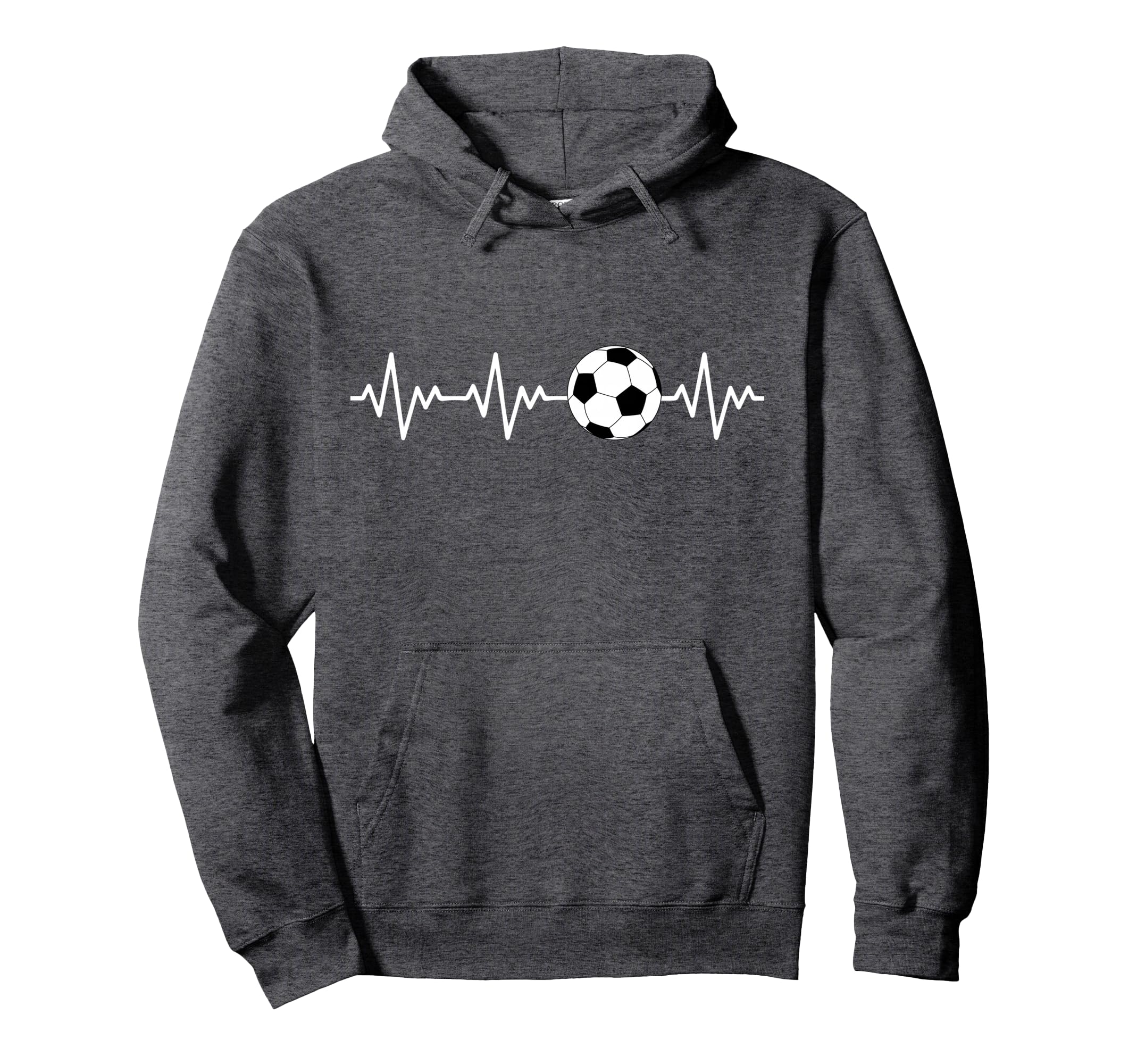 Heartbeat Soccer Hoodie - Graphic Print Men Women