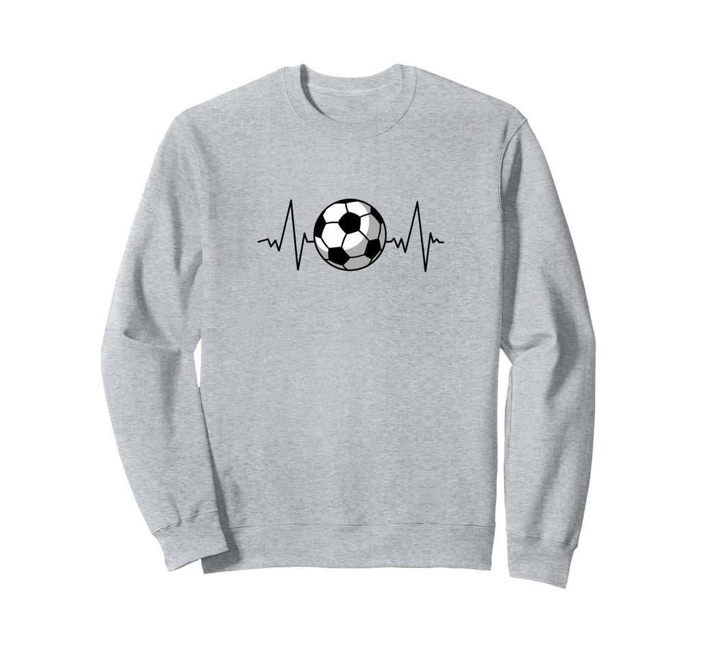 Football Heartbeat Soccer Lover Sweatshirt - Casual Everyday Wear Men Women