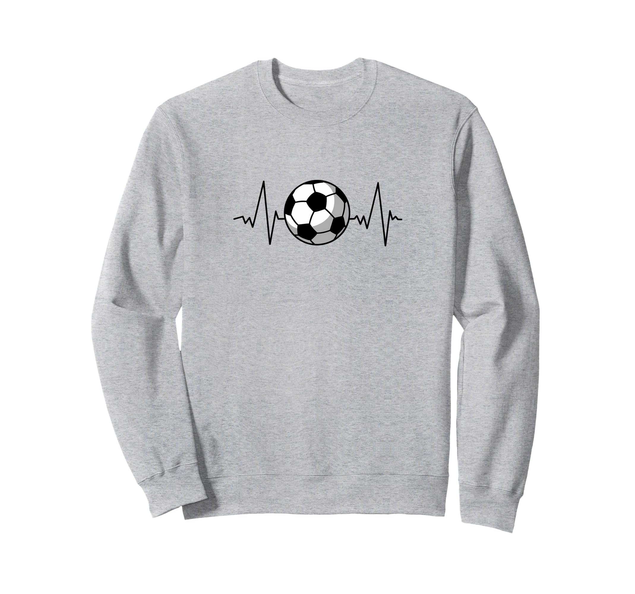 Football Heartbeat Soccer Lover Sweatshirt - Casual Everyday Wear Men Women