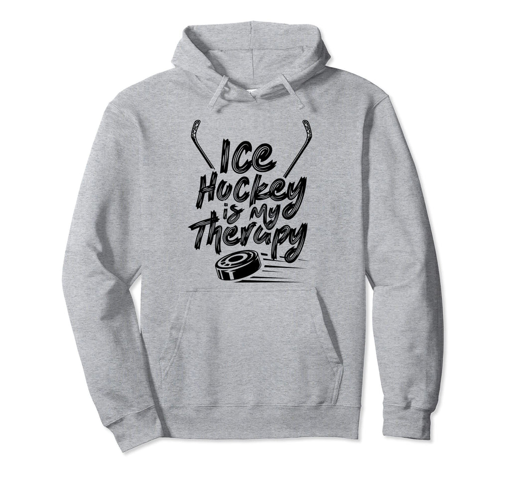 Ice Hockey Is My Therapy Coach Team Hoodie - Casual Everyday Wear Unisex