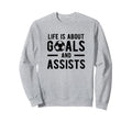 Football Soccer Life Is About Sweatshirt - Minimalist Print for Adults