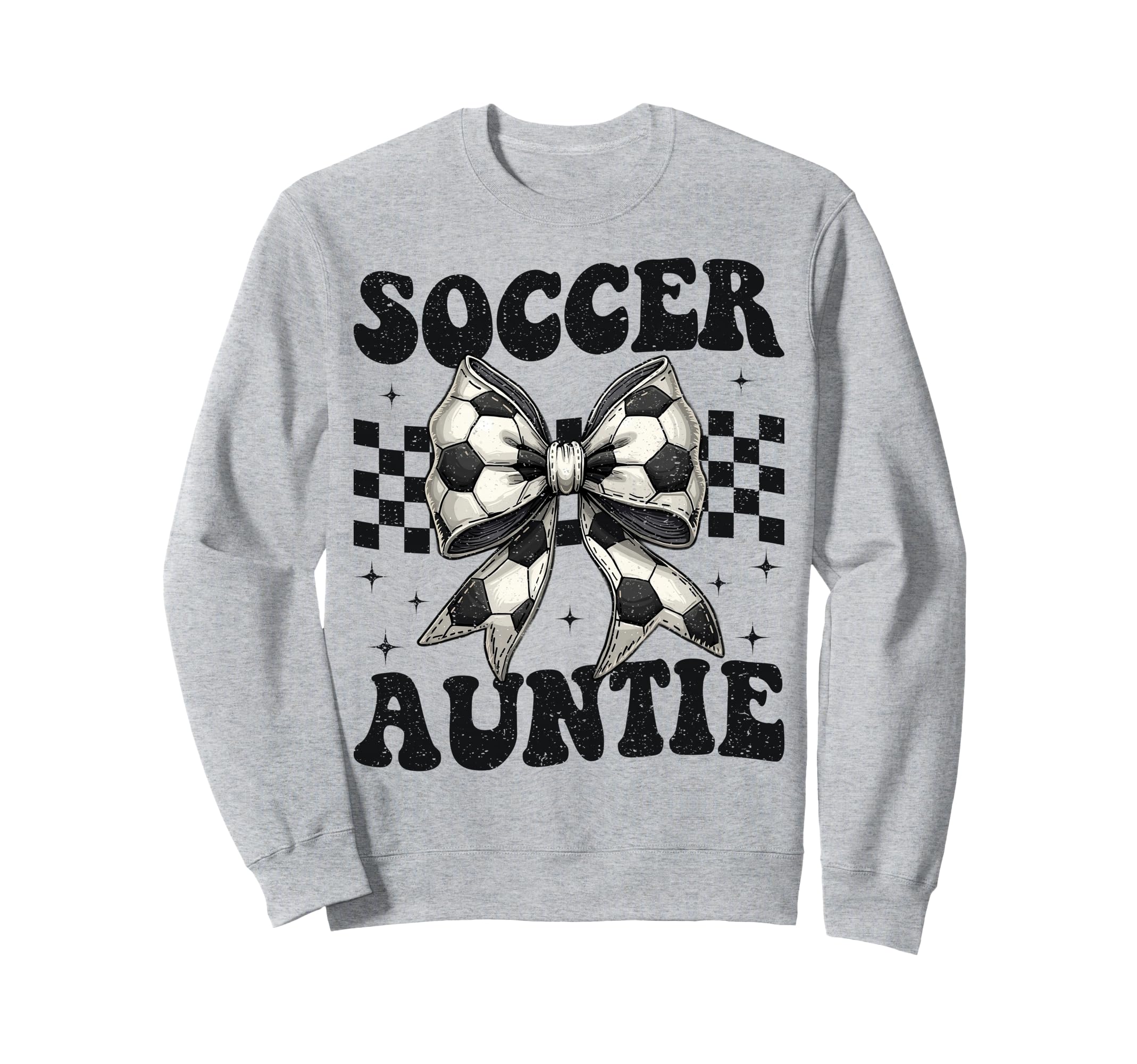 Soccer Auntie Funny Coquette Bow Sweatshirt - Minimalist Print Men Women