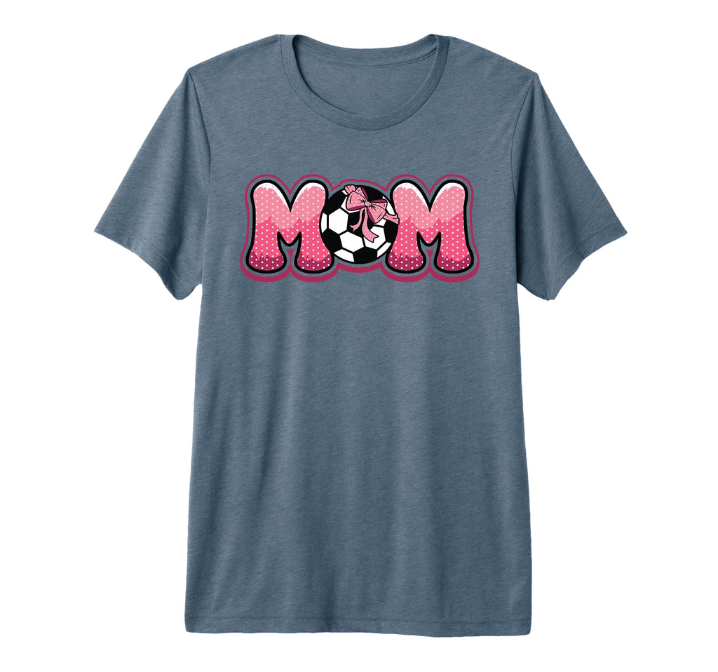 Soccer Mom Coquette Bow Game Day Mama T-Shirt - Graphic Print Men Women