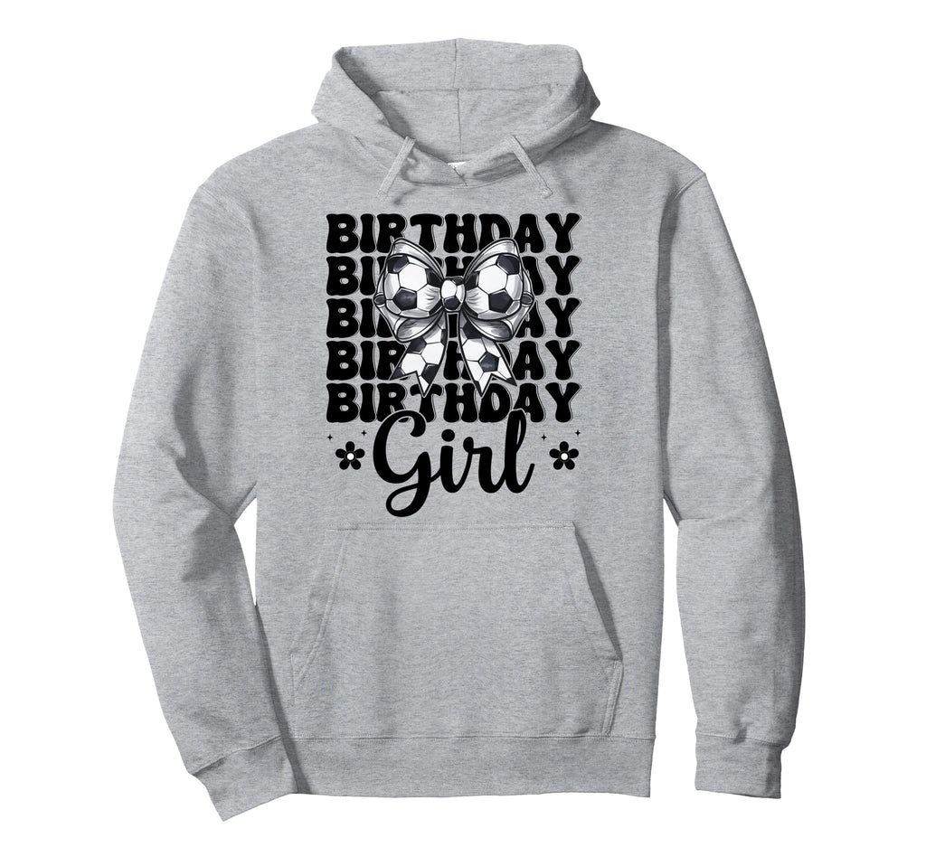 Birthday Soccer Coquette Bow Hoodie - Unique Graphic Men Women