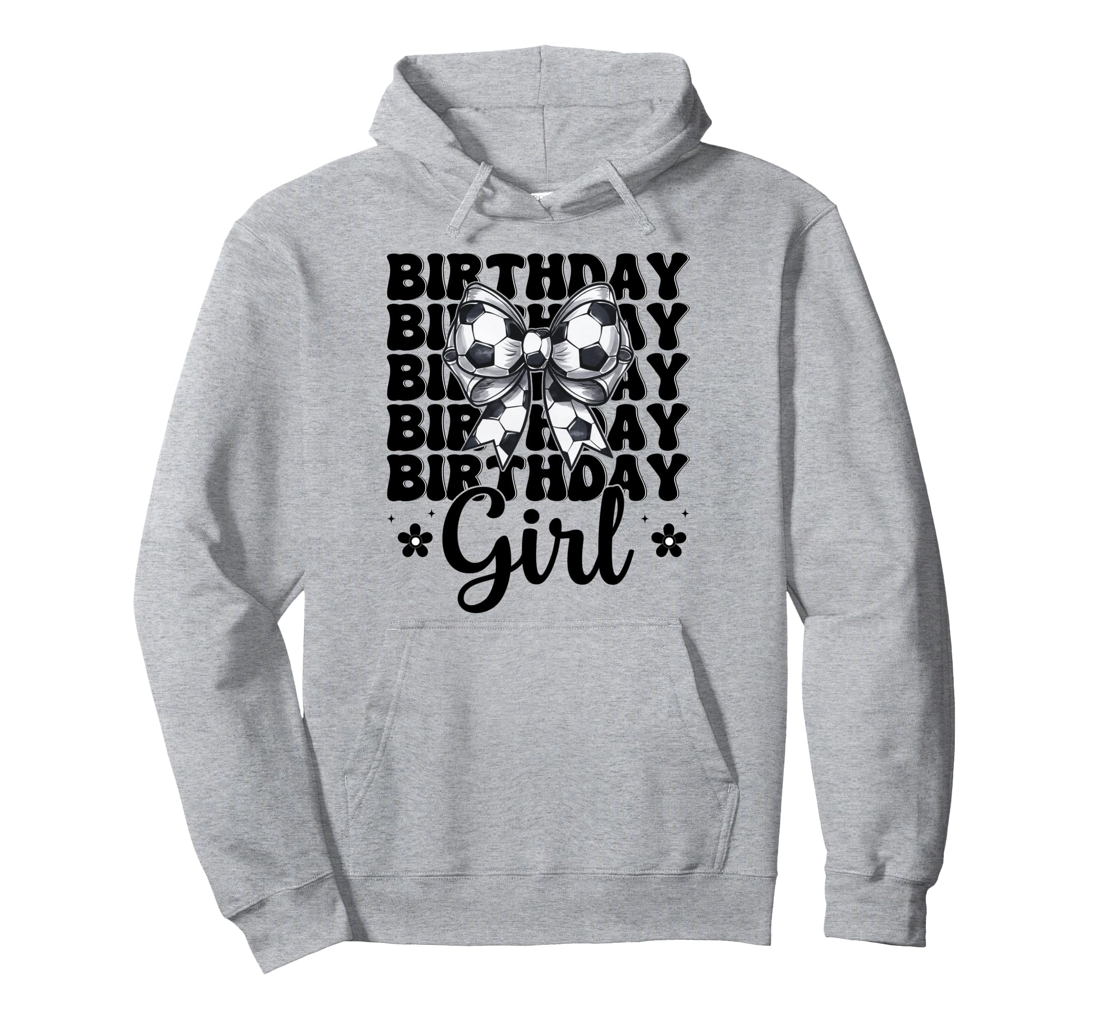 Birthday Soccer Coquette Bow Hoodie - Unique Graphic Men Women