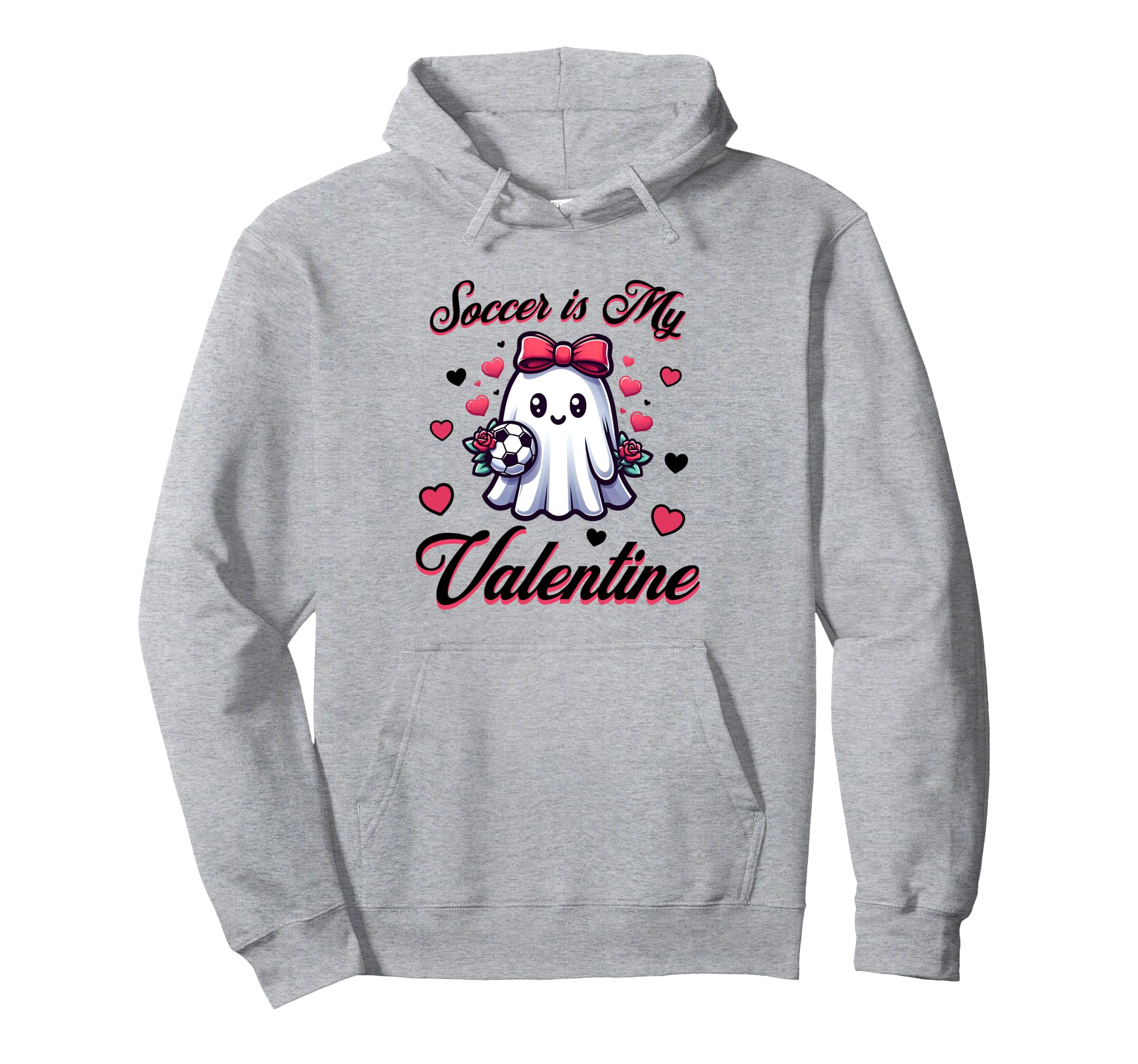 Soccer Is My Valentine Sports Trendy Hoodie - Custom Art Print for Adults
