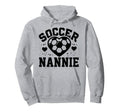 Soccer Nannie Heart Nannie Soccer Hoodie - Fun Novelty Design Men Women