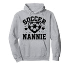 Soccer Nannie Heart Nannie Soccer Hoodie - Fun Novelty Design Men Women