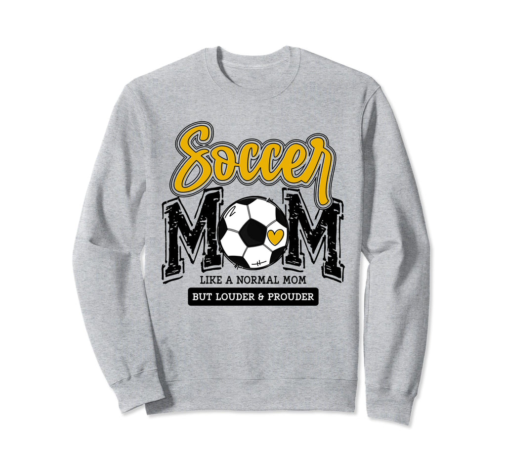 Soccer Mom Yellow Soccer Player Sweatshirt - Fun Novelty Design for Adults