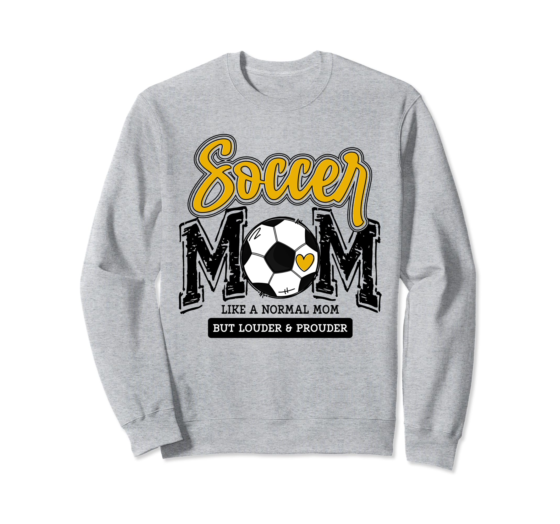 Soccer Mom Yellow Soccer Player Sweatshirt - Fun Novelty Design for Adults
