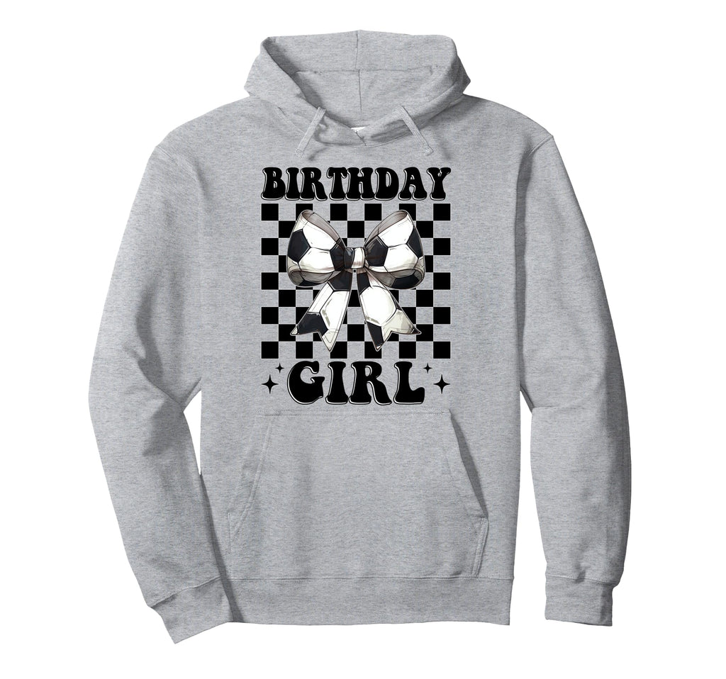 Birthday Soccer Coquette Bow Hoodie - Casual Everyday Wear Unisex