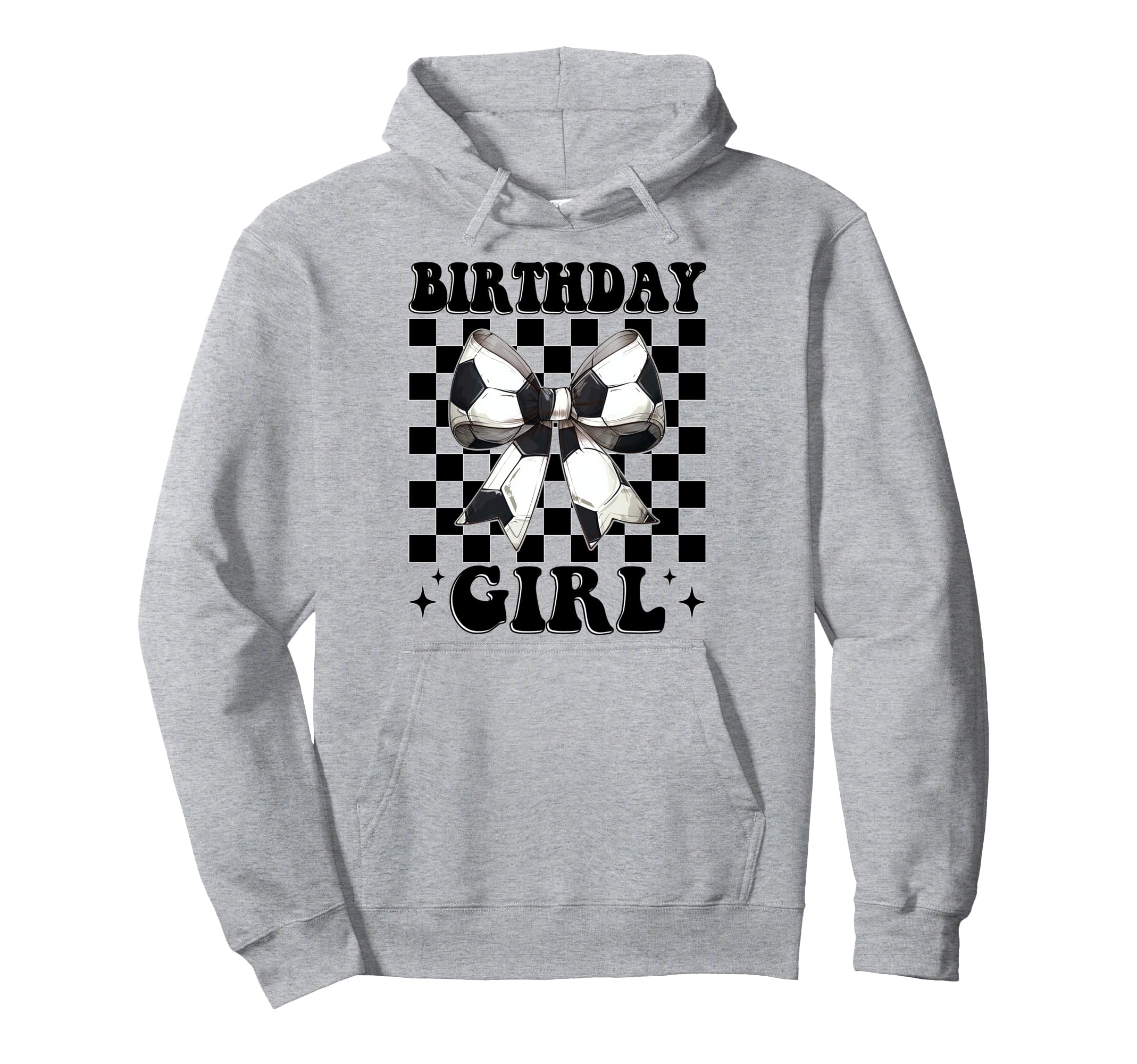 Birthday Soccer Coquette Bow Hoodie - Casual Everyday Wear Unisex