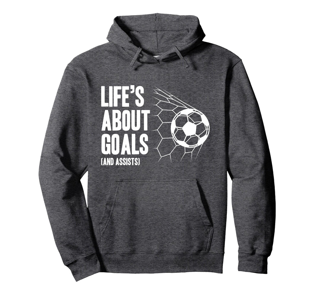 Lifes About Goals Soccer Player Coach Hoodie - Custom Art Print Unisex