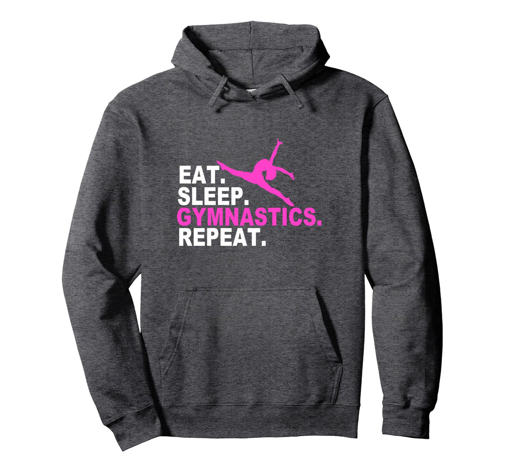 Eat Sleep Gymnastics Repeat Hoodie - Casual Everyday Wear Unisex