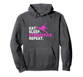 Eat Sleep Gymnastics Repeat Hoodie - Casual Everyday Wear Unisex