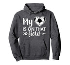 My Heart Is That Field Soccer Soccer Hoodie - Fun Novelty Design Unisex