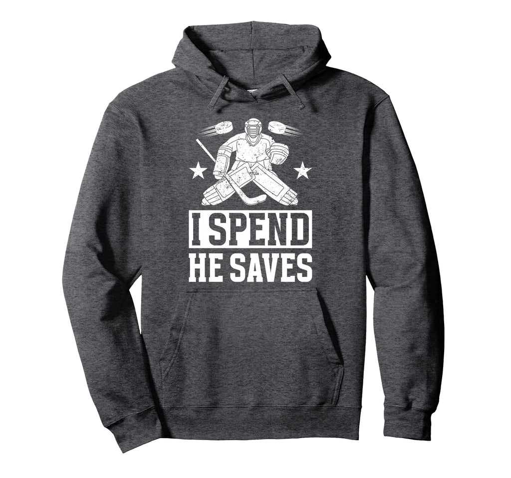 He Saves Hockey Goalkeeper Mom Ice Hoodie - Aesthetic Graphic Unisex