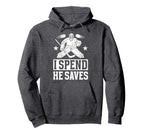 He Saves Hockey Goalkeeper Mom Ice Hoodie - Aesthetic Graphic Unisex